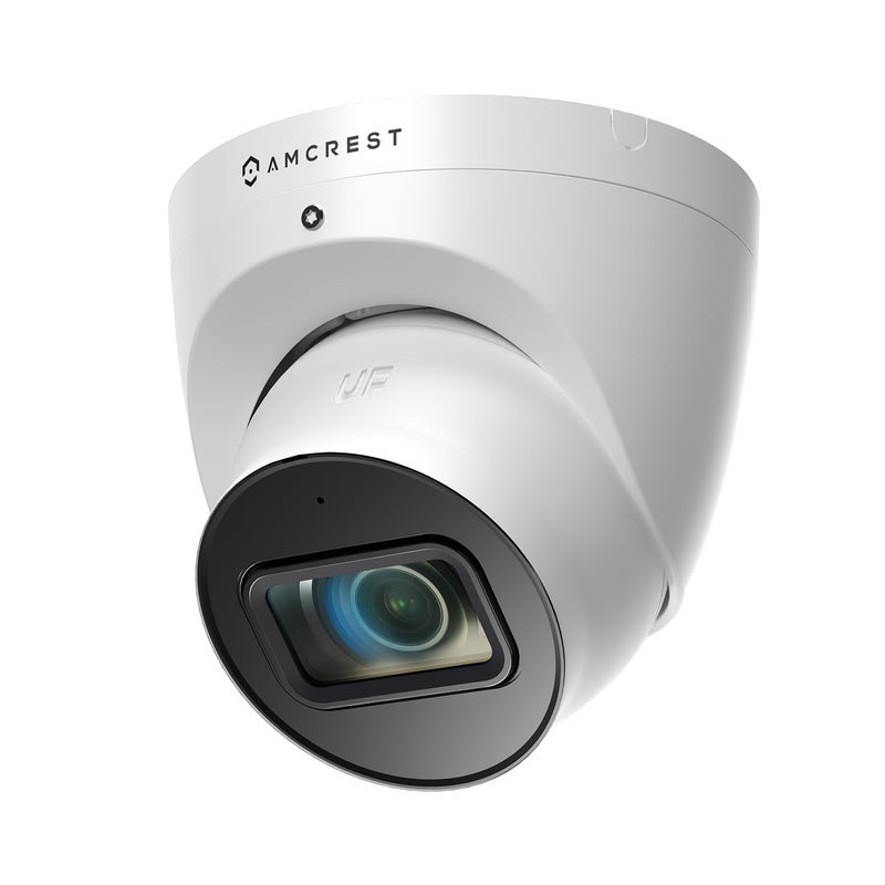 Amcrest Analog 4K Outdoor Security Camera, Turret 8MP @15fps CCTV-Coax-BNC, 65ft Night Vision, 125Â° Angle, Built-in Mic, White (AMC4KDM28-W-V3), (Not an IP Camera) DVR Required, Not Included - Image 1